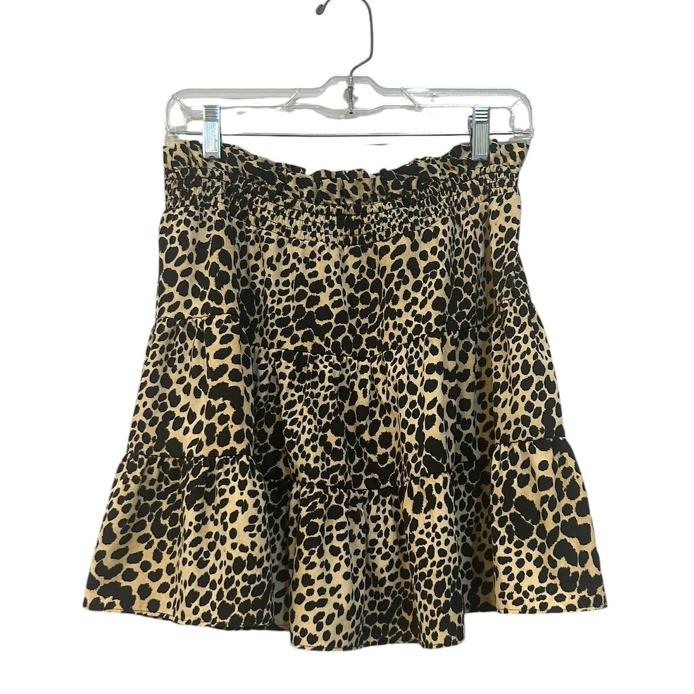 TOP SHOP Animal Print Elastic Skirt - Size 10